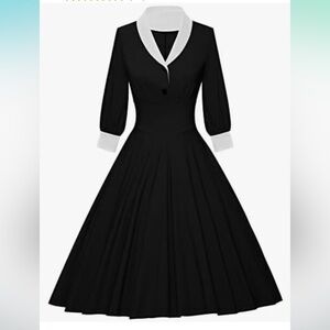 Gown Town Vintage Style faux wrap swing dress 1950’s size large New in package